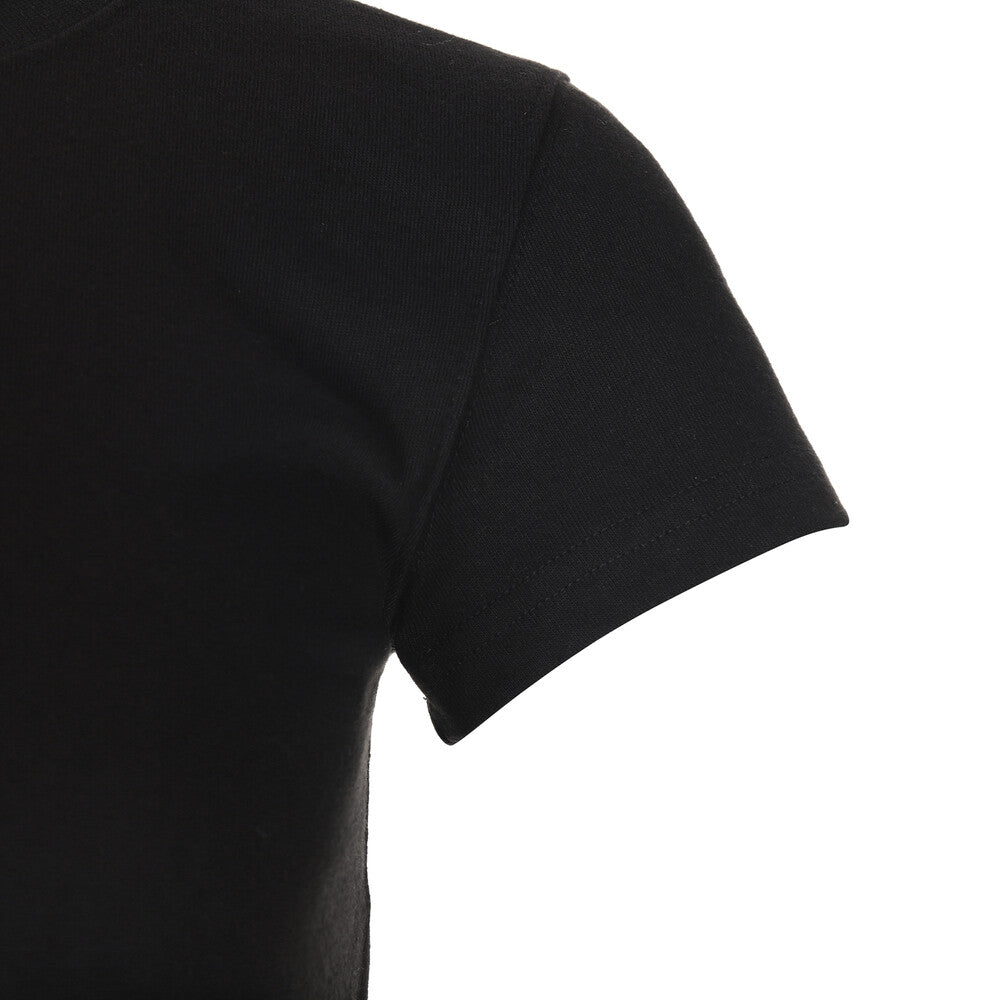 Surgery - Unbalance Metal Clover Logo Crop T-shirts (Black) product image 6 | TRAB K-Fashion Australia