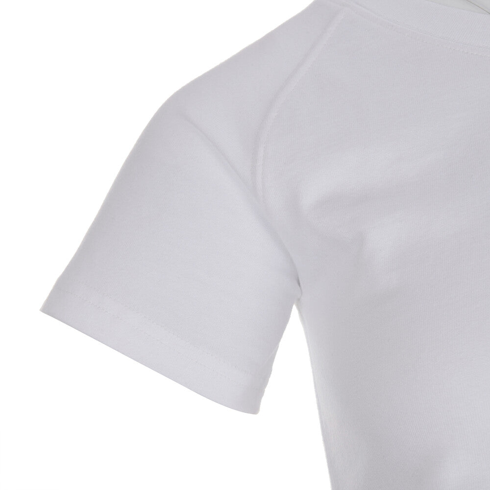 Surgery - Unbalance Metal Clover Logo Crop T-shirts (White) product image 7 | TRAB K-Fashion Australia