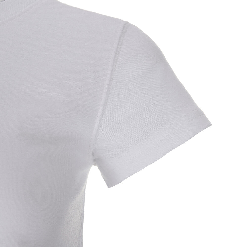 Surgery - Unbalance Metal Clover Logo Crop T-shirts (White) product image 6 | TRAB K-Fashion Australia