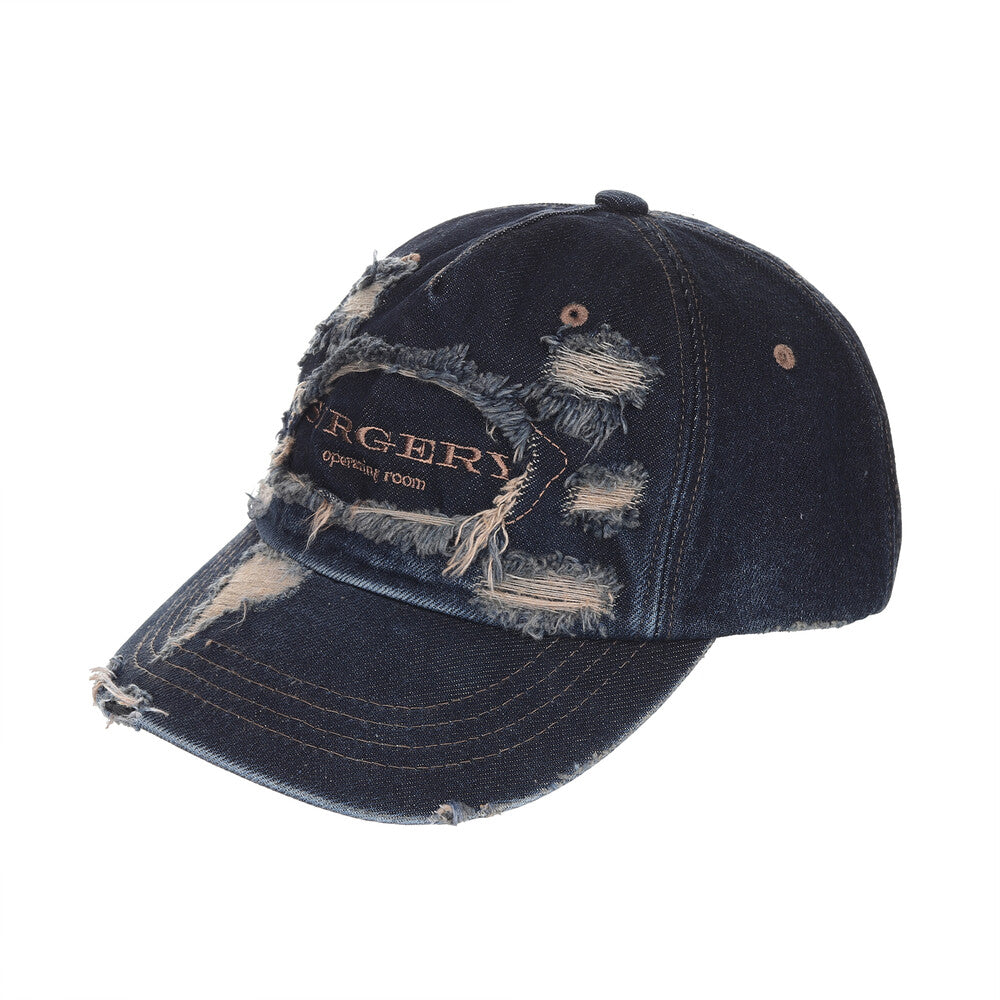 Surgery - Destroyed Denim Cap (Indigo Denim) product image 1 | TRAB K-Fashion Australia