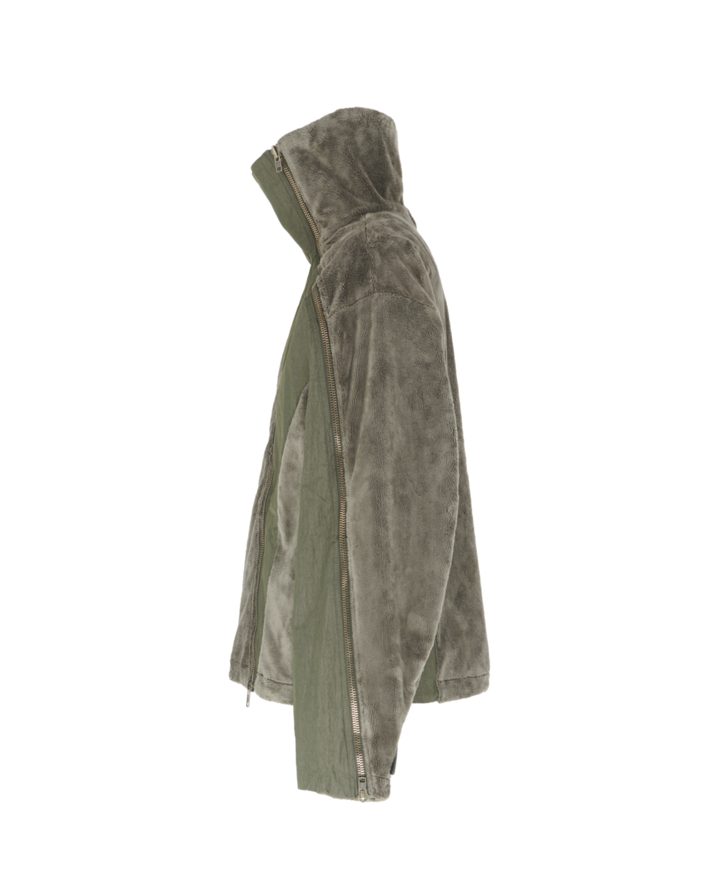 Surgery - Cross Zip Fleece Jacket (Khaki) product image 3 | TRAB K-Fashion Australia