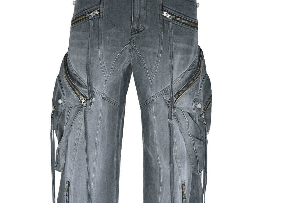 Surgery - Oblique Cargo Jeans (Black Denim) product image 5 | TRAB K-Fashion Australia