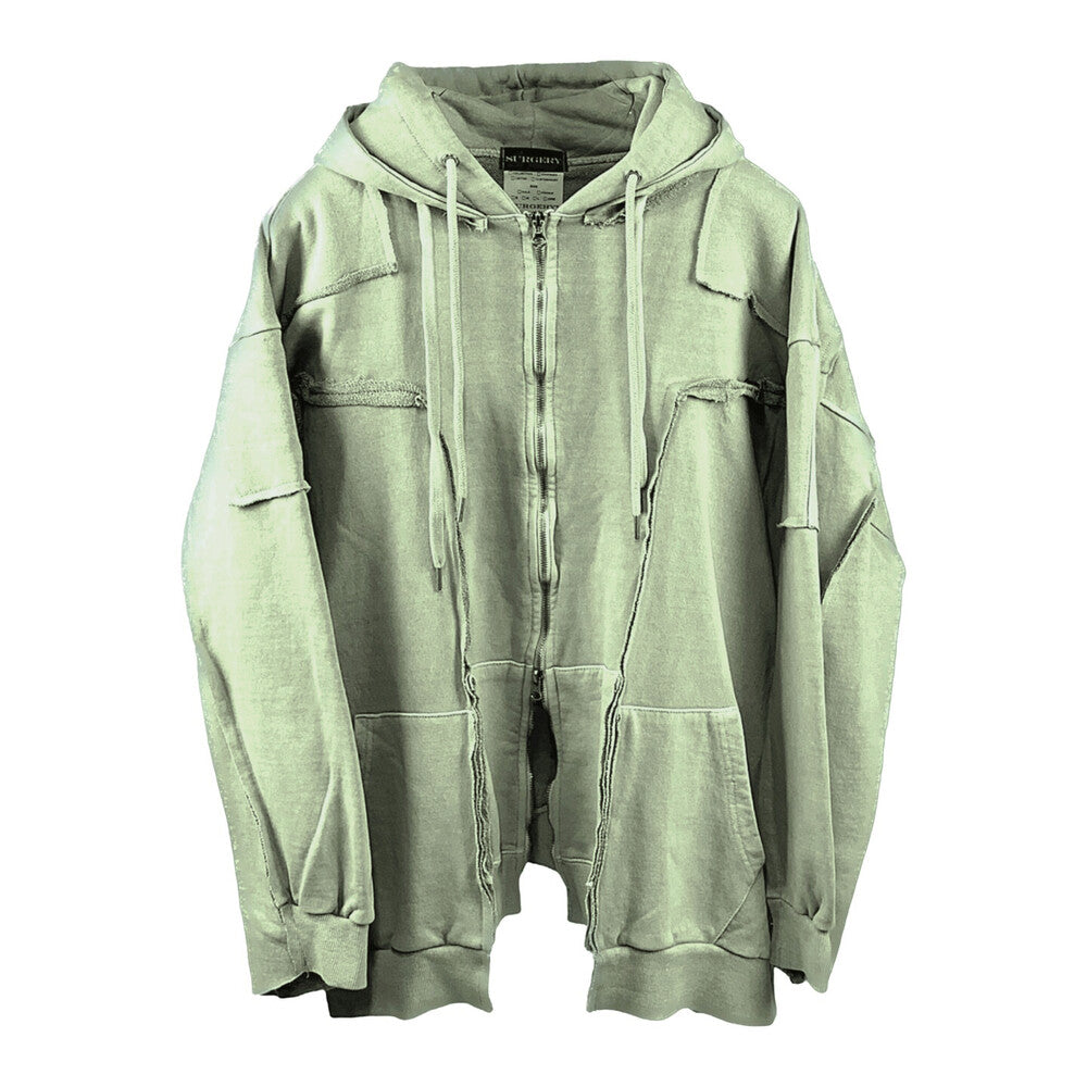 Surgery - Remake Over Pigment Hood Jacket (Khaki) product image 1 | TRAB K-Fashion Australia