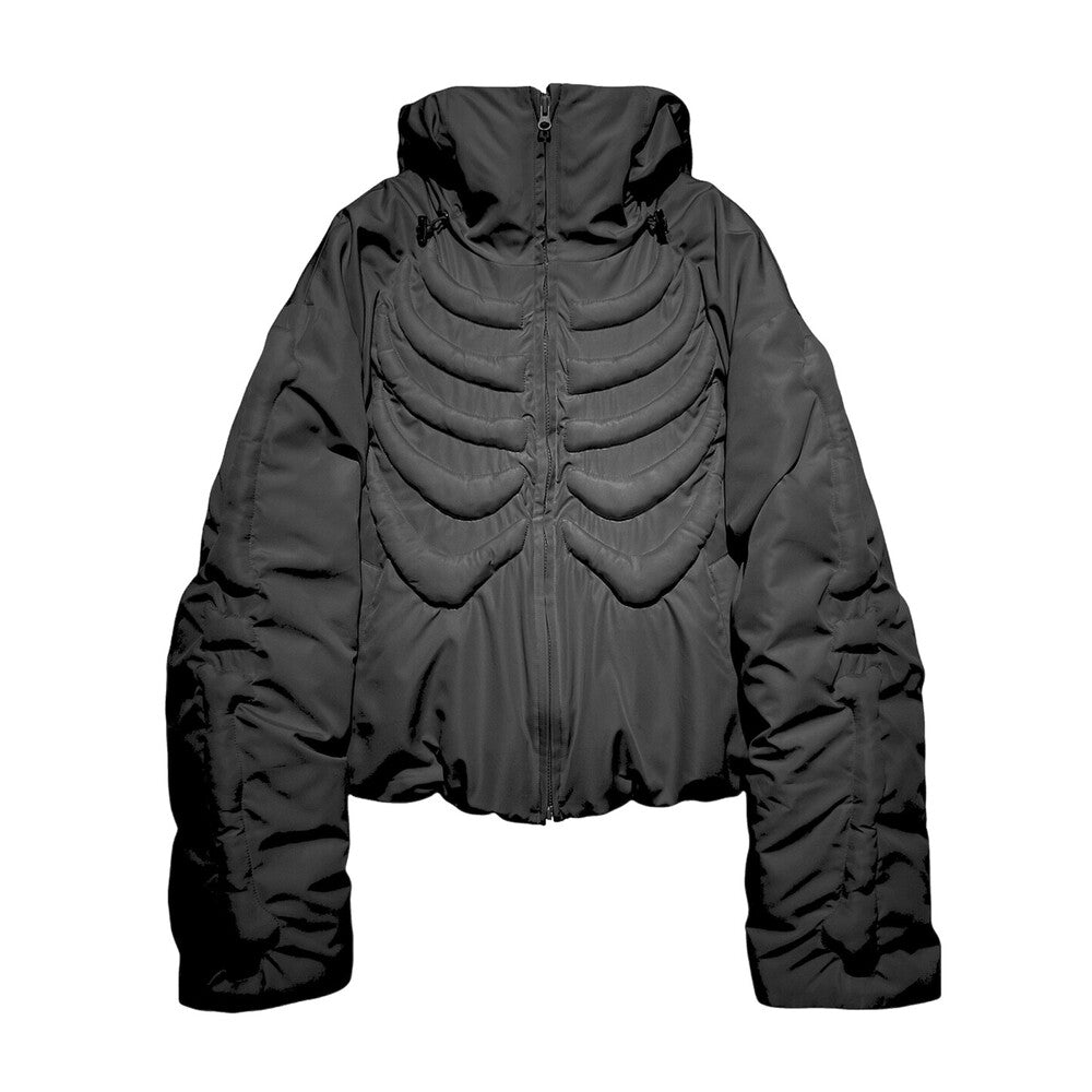 Surgery - Bone Embossing Puffer Jacket (Black) product image 1 | TRAB K-Fashion Australia