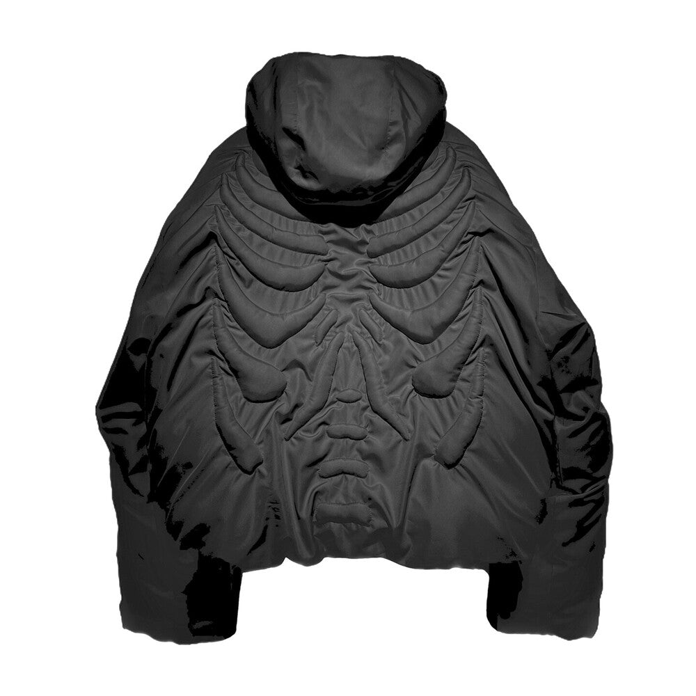 Surgery - Bone Embossing Puffer Jacket (Black) product image 2 | TRAB K-Fashion Australia