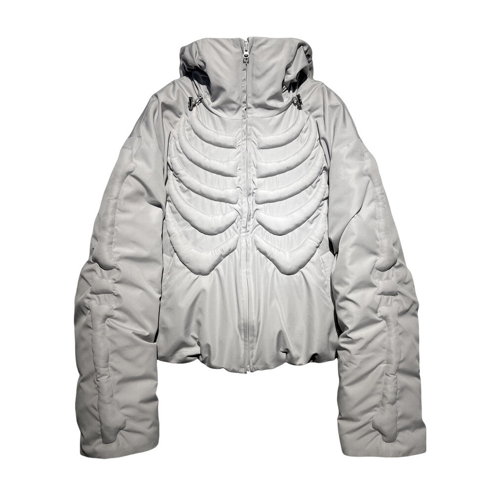 Surgery - Bone Embossing Puffer Jacket (Light Grey) product image 1 | TRAB K-Fashion Australia