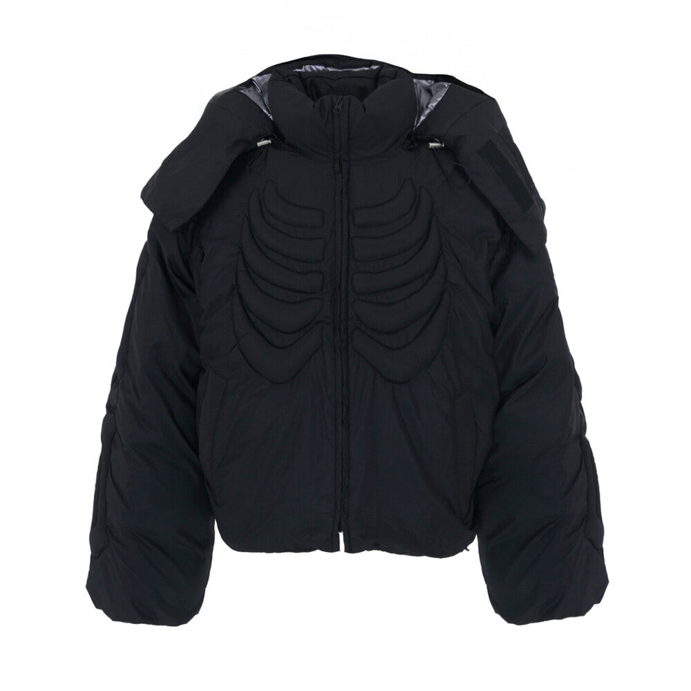 Surgery - Bone Embossing Transform Puffer Coat (Black) product image 2 | TRAB K-Fashion Australia