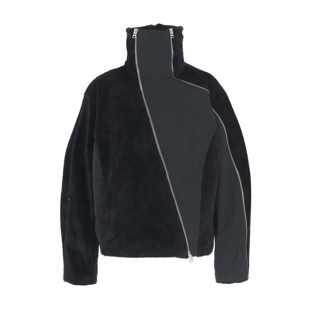 Surgery - Cross Zip Fleece Jacket (Black) product image 1 | TRAB K-Fashion Australia