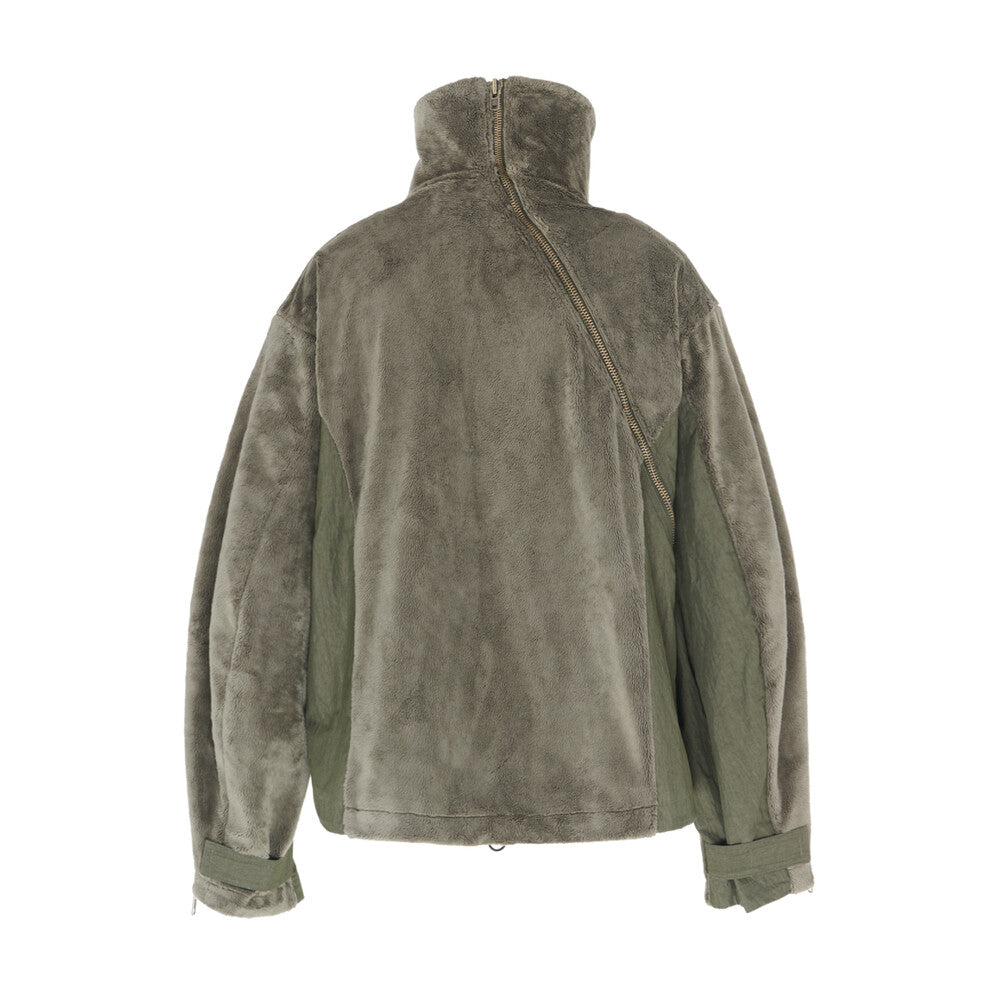 Surgery - Cross Zip Fleece Jacket (Khaki) product image 2 | TRAB K-Fashion Australia