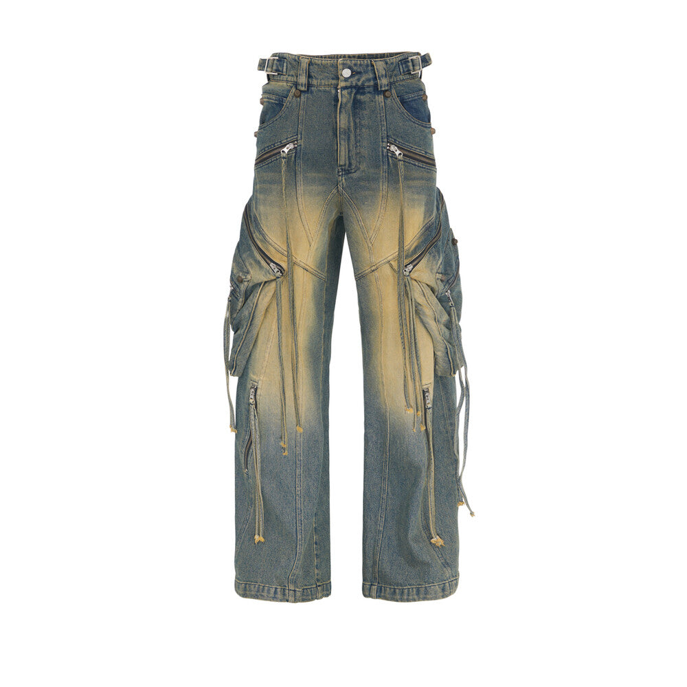 Surgery - Oblique Cargo Jeans (Tin Blue) product image 1 | TRAB K-Fashion Australia