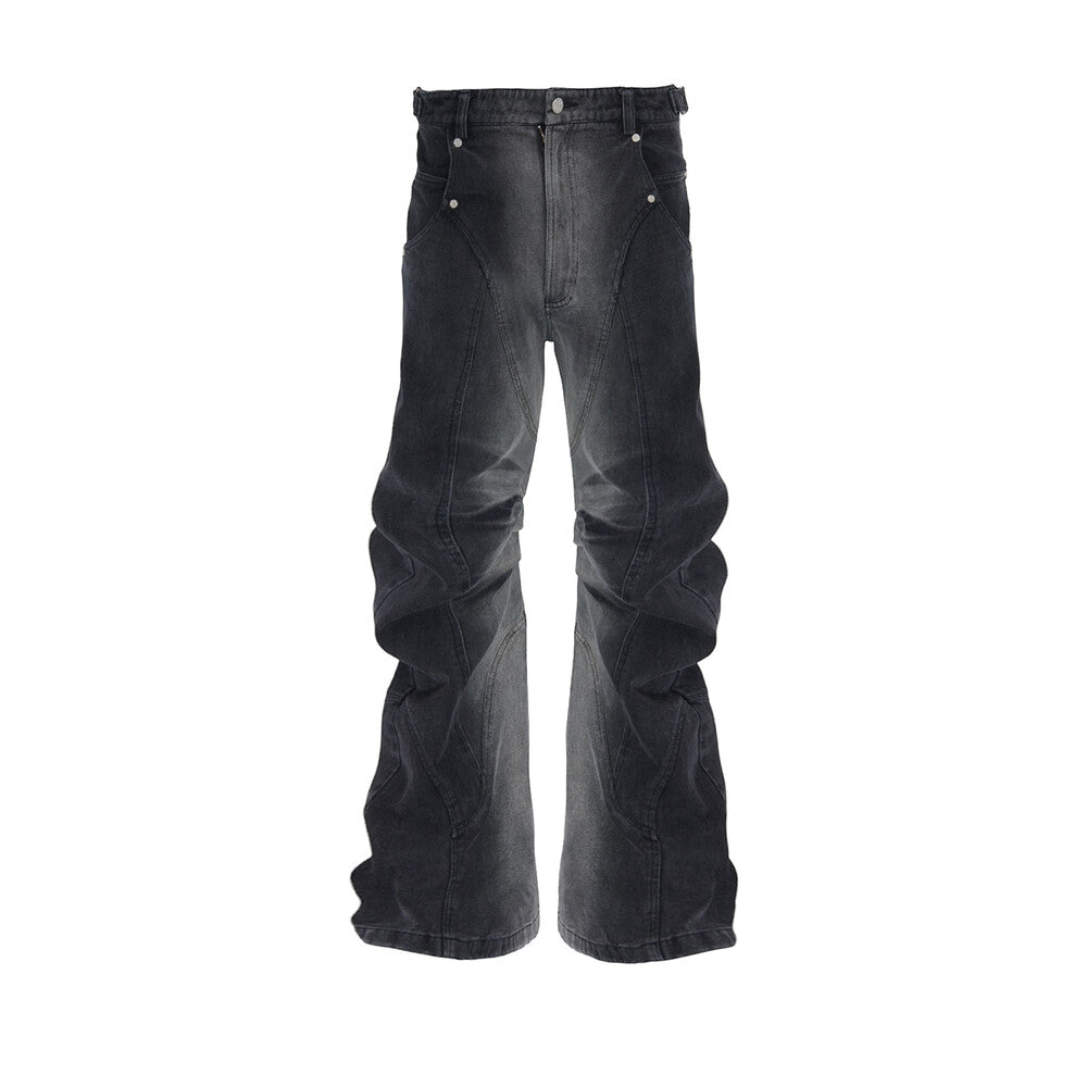 Surgery - Fold-bend Jeans (Black Denim) product image 1 | TRAB K-Fashion Australia