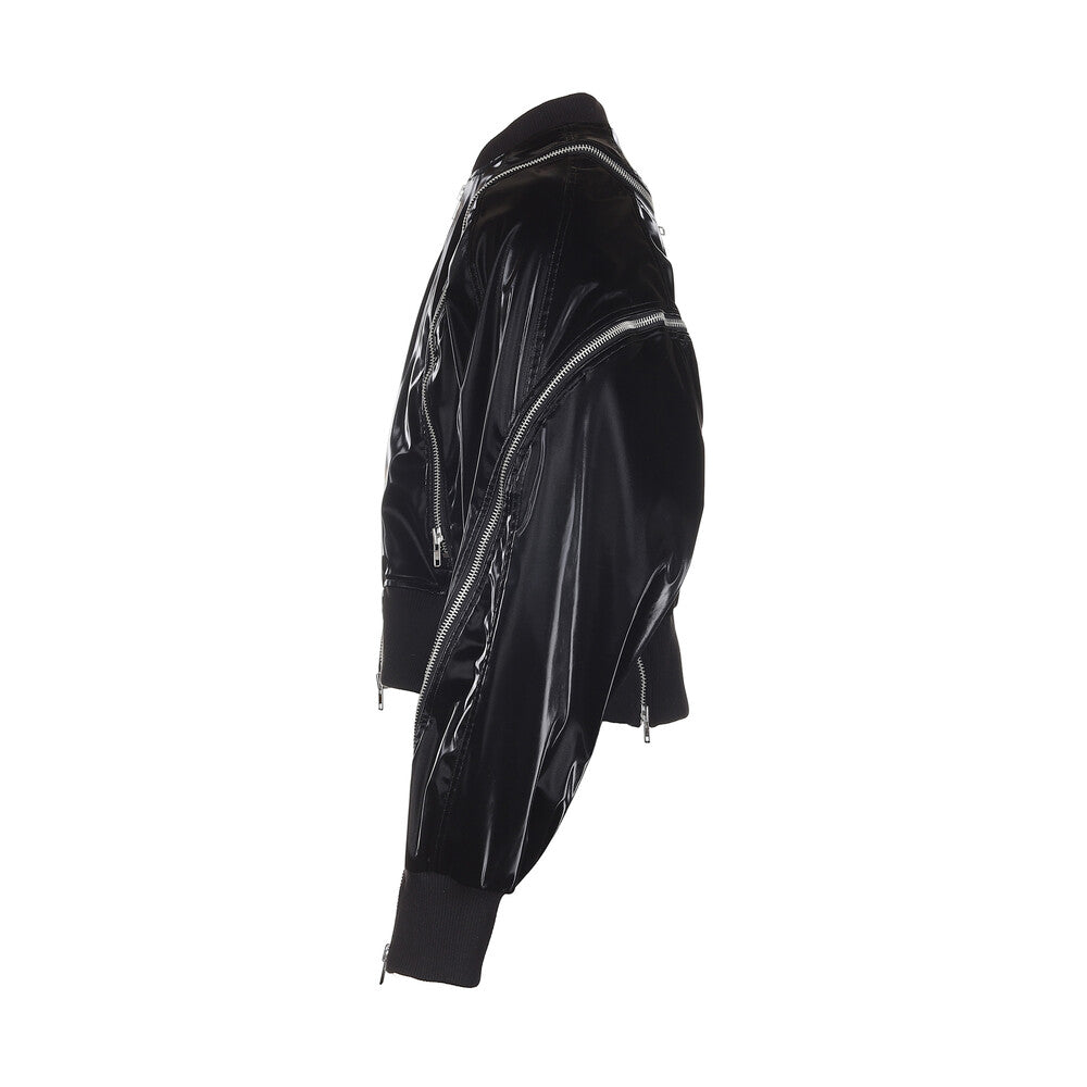 Surgery - Round Zip Bomber (Glossy Black) product image 3 | TRAB K-Fashion Australia