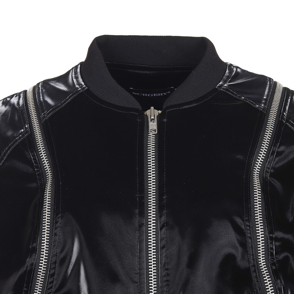 Surgery - Round Zip Bomber (Glossy Black) product image 5 | TRAB K-Fashion Australia
