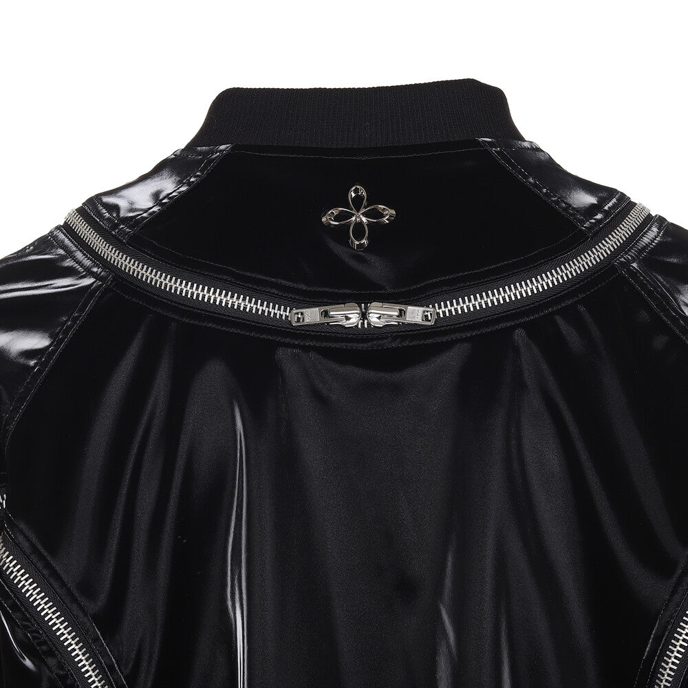 Surgery - Round Zip Bomber (Glossy Black) product image 6 | TRAB K-Fashion Australia