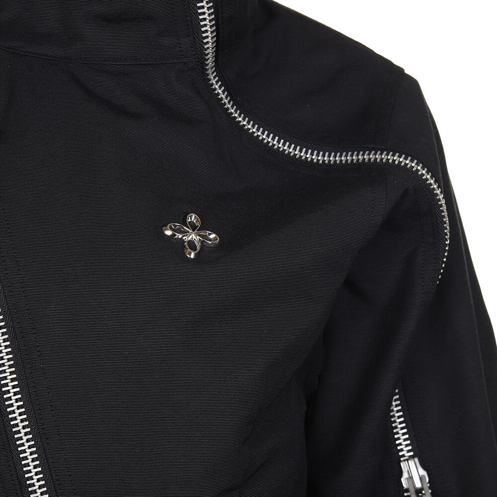 Surgery - Technical Tripple Zip Crop Hood Jacket (Black) product image 10 | TRAB K-Fashion Australia