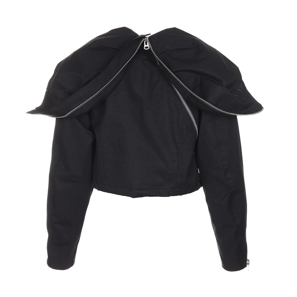 Surgery - Technical Tripple Zip Crop Hood Jacket (Black) product image 6 | TRAB K-Fashion Australia