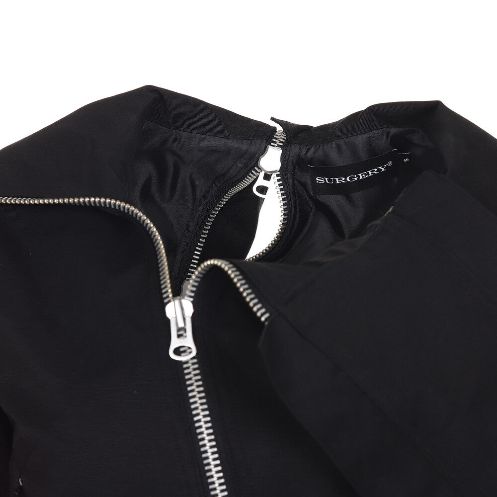 Surgery - Technical Tripple Zip Crop Hood Jacket (Black) product image 9 | TRAB K-Fashion Australia