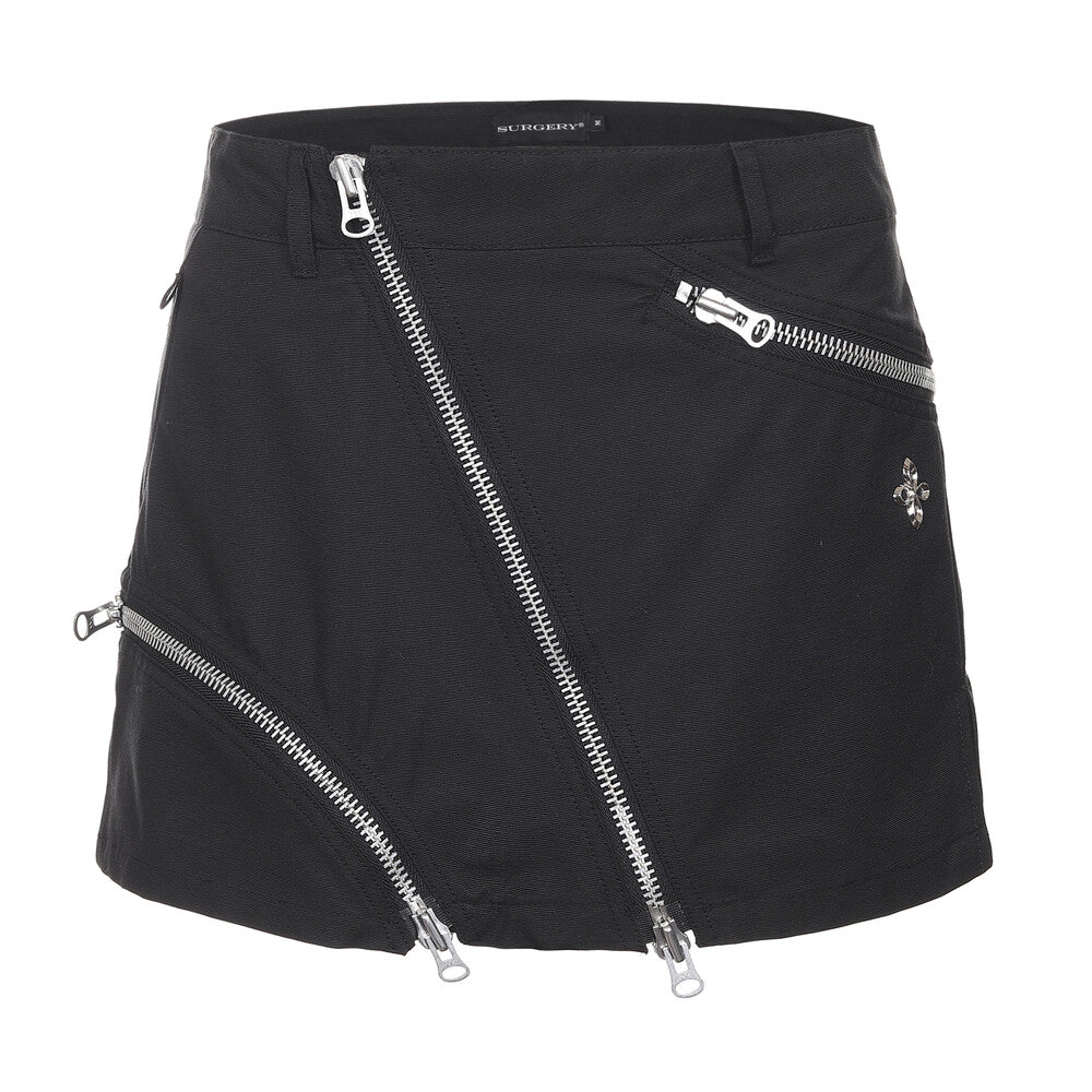 Surgery - Technical Tripple Zip Skirt (Black) product image 1 | TRAB K-Fashion Australia