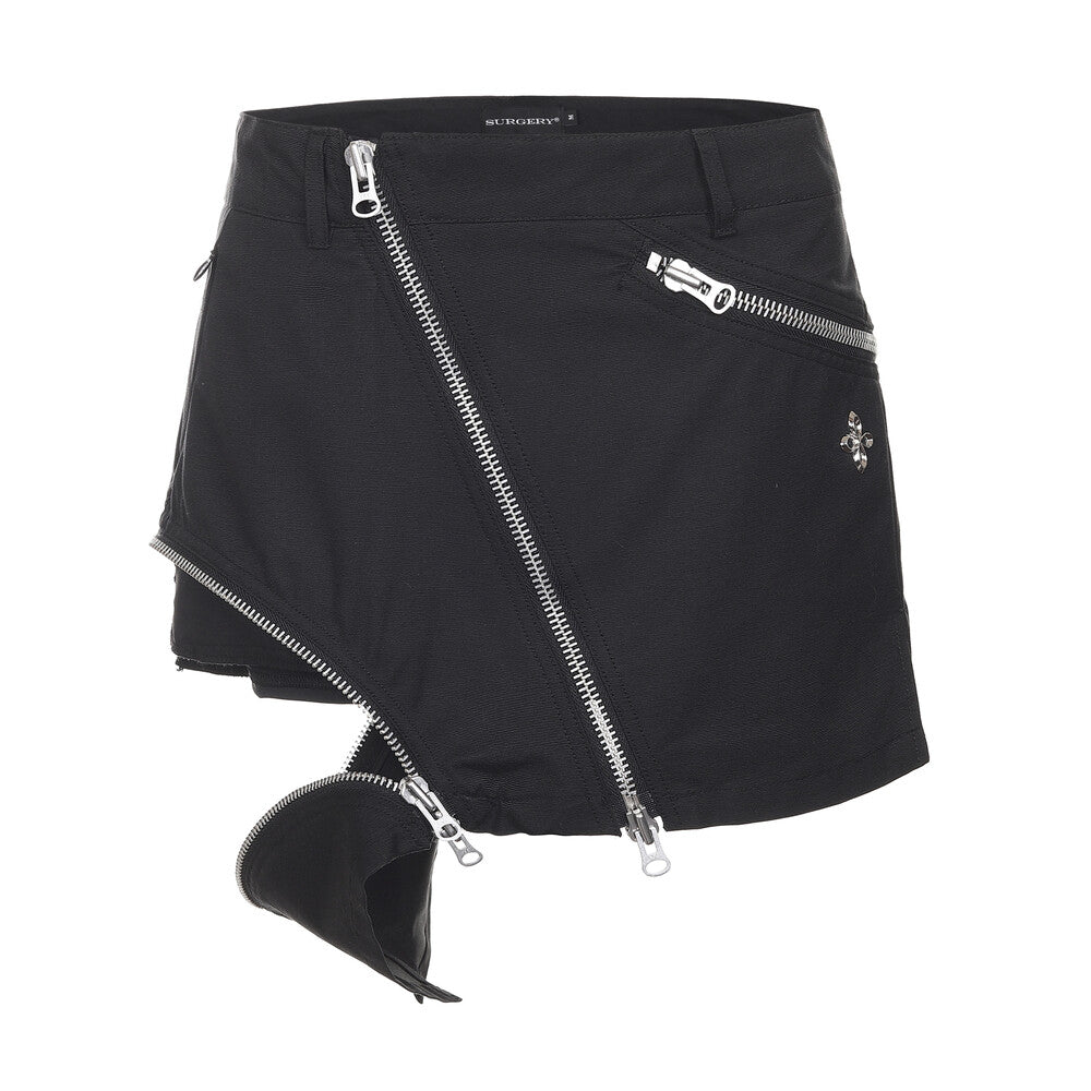 Surgery - Technical Tripple Zip Skirt (Black) product image 3 | TRAB K-Fashion Australia