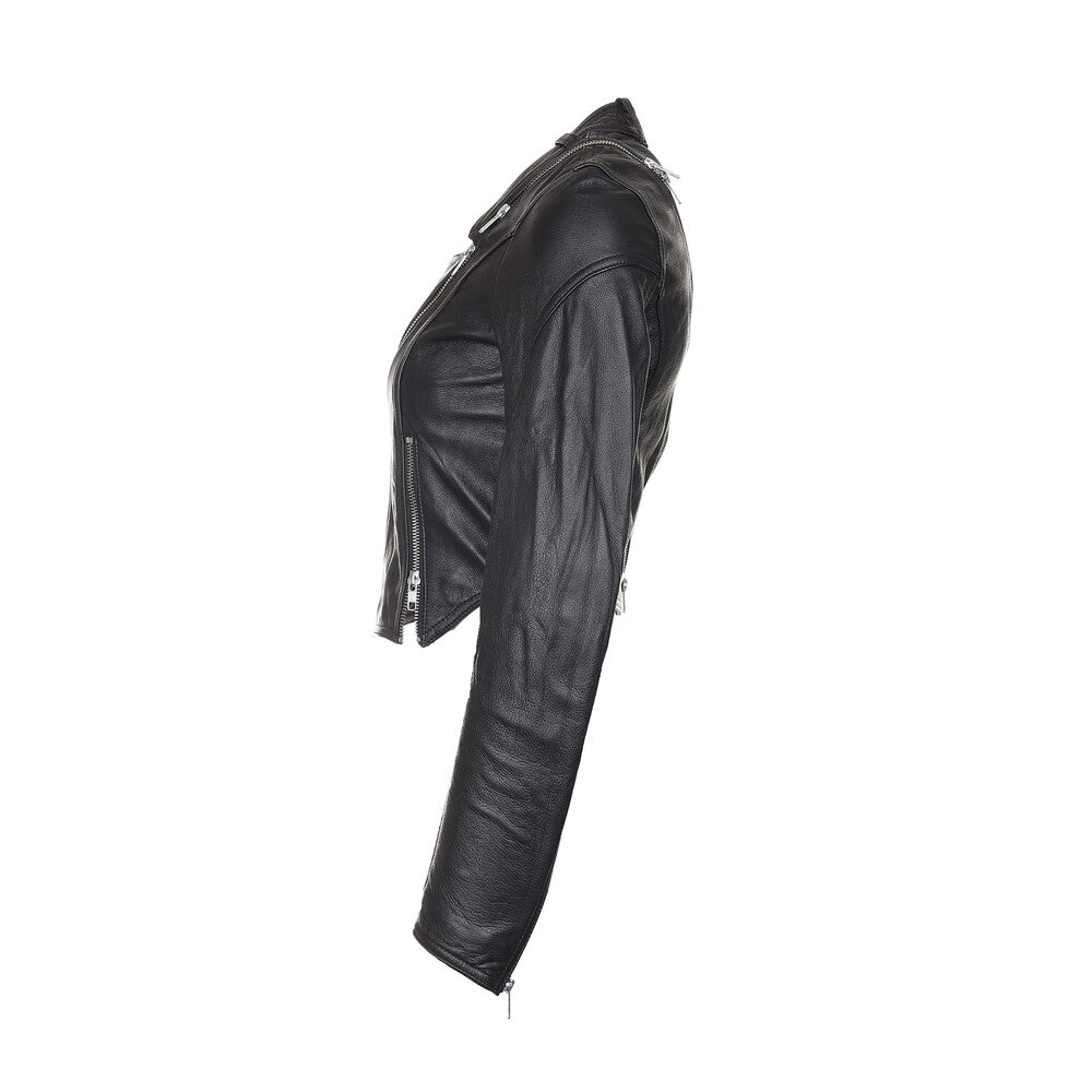 Surgery - Tight Fit Women Leather Jacket (Black) product image 4 | TRAB K-Fashion Australia