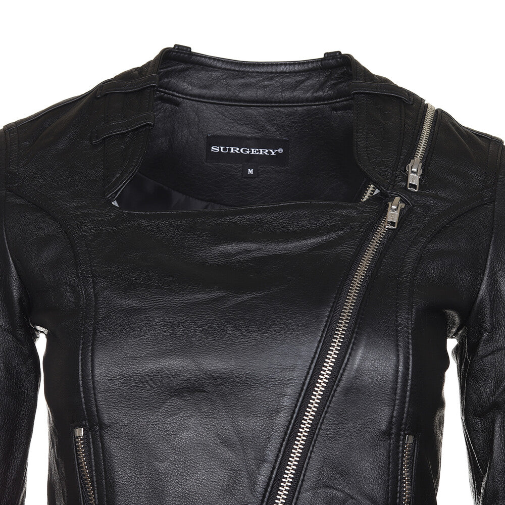 Surgery - Tight Fit Women Leather Jacket (Black) product image 6 | TRAB K-Fashion Australia