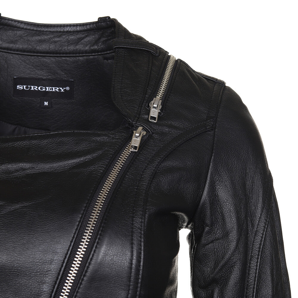 Surgery - Tight Fit Women Leather Jacket (Black) product image 7 | TRAB K-Fashion Australia