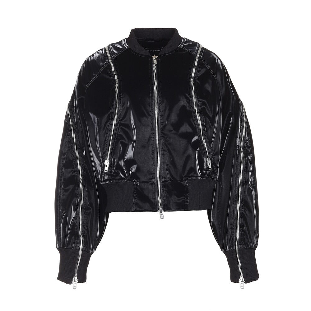 Surgery - Round Zip Bomber (Glossy Black) product image 1 | TRAB K-Fashion Australia