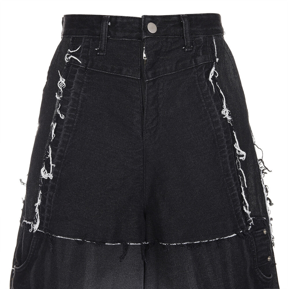 Surgery - Remake Denim Bermuda Pants (Black Denim) product image 5 | TRAB K-Fashion Australia