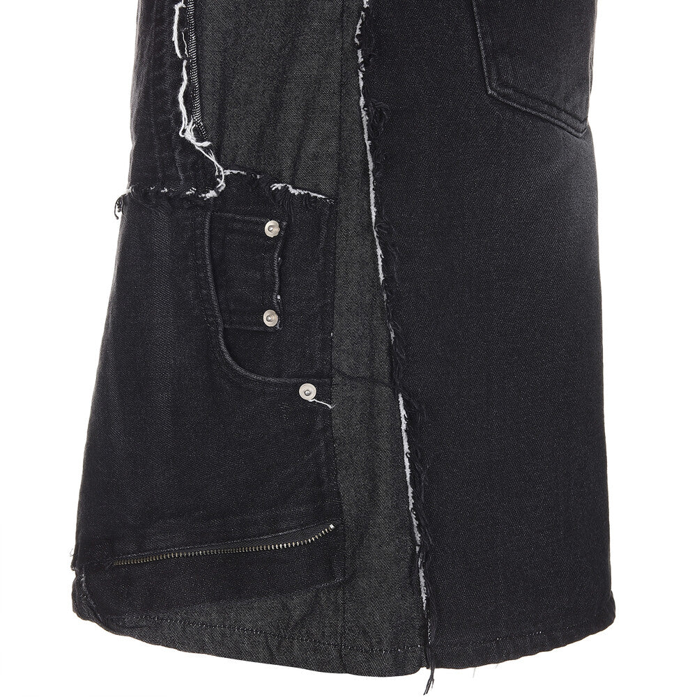 Surgery - Remake Denim Bermuda Pants (Black Denim) product image 9 | TRAB K-Fashion Australia