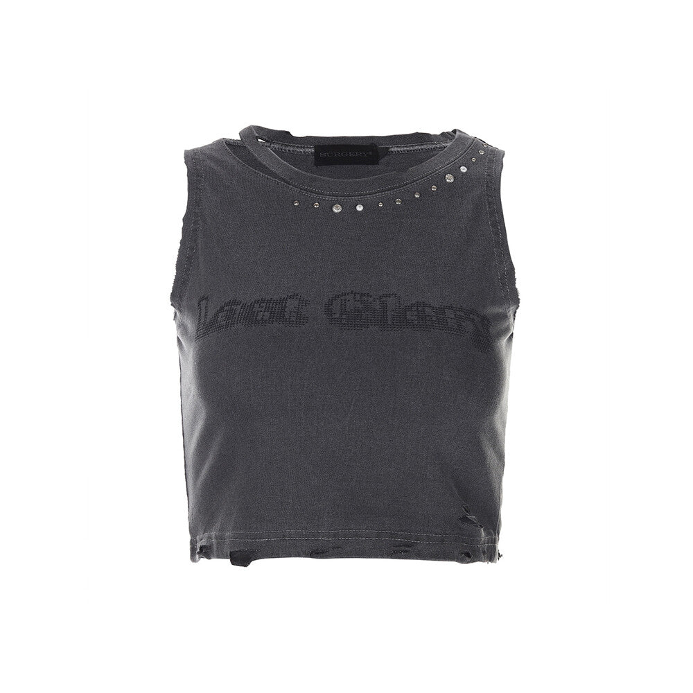 Surgery - Destroyed Lost Glory Sleeveless (Charcoal) product image 1 | TRAB K-Fashion Australia