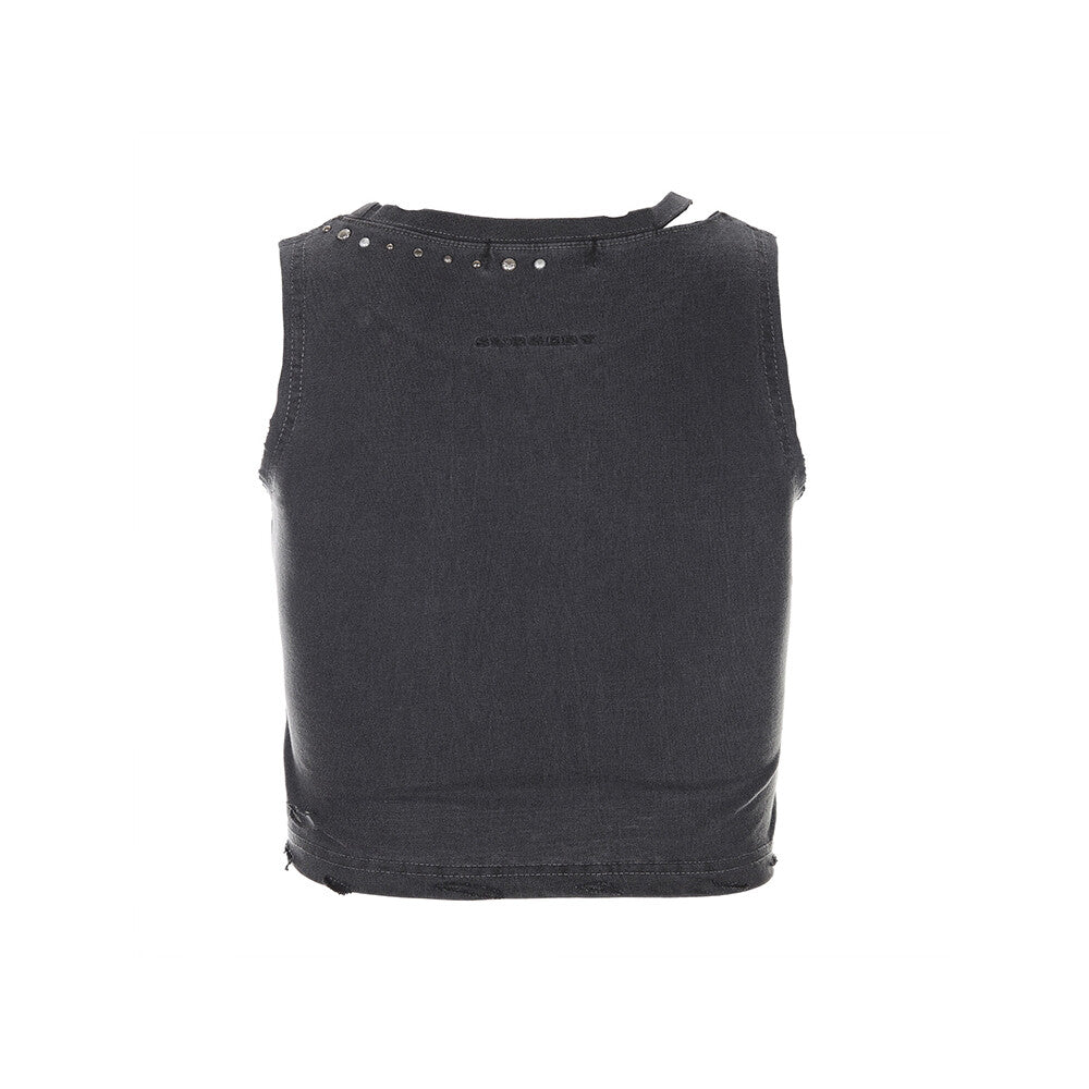 Surgery - Destroyed Lost Glory Sleeveless (Charcoal) product image 2 | TRAB K-Fashion Australia
