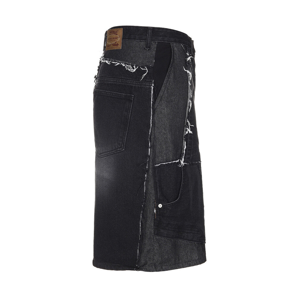 Surgery - Remake Denim Bermuda Pants (Black Denim) product image 4 | TRAB K-Fashion Australia