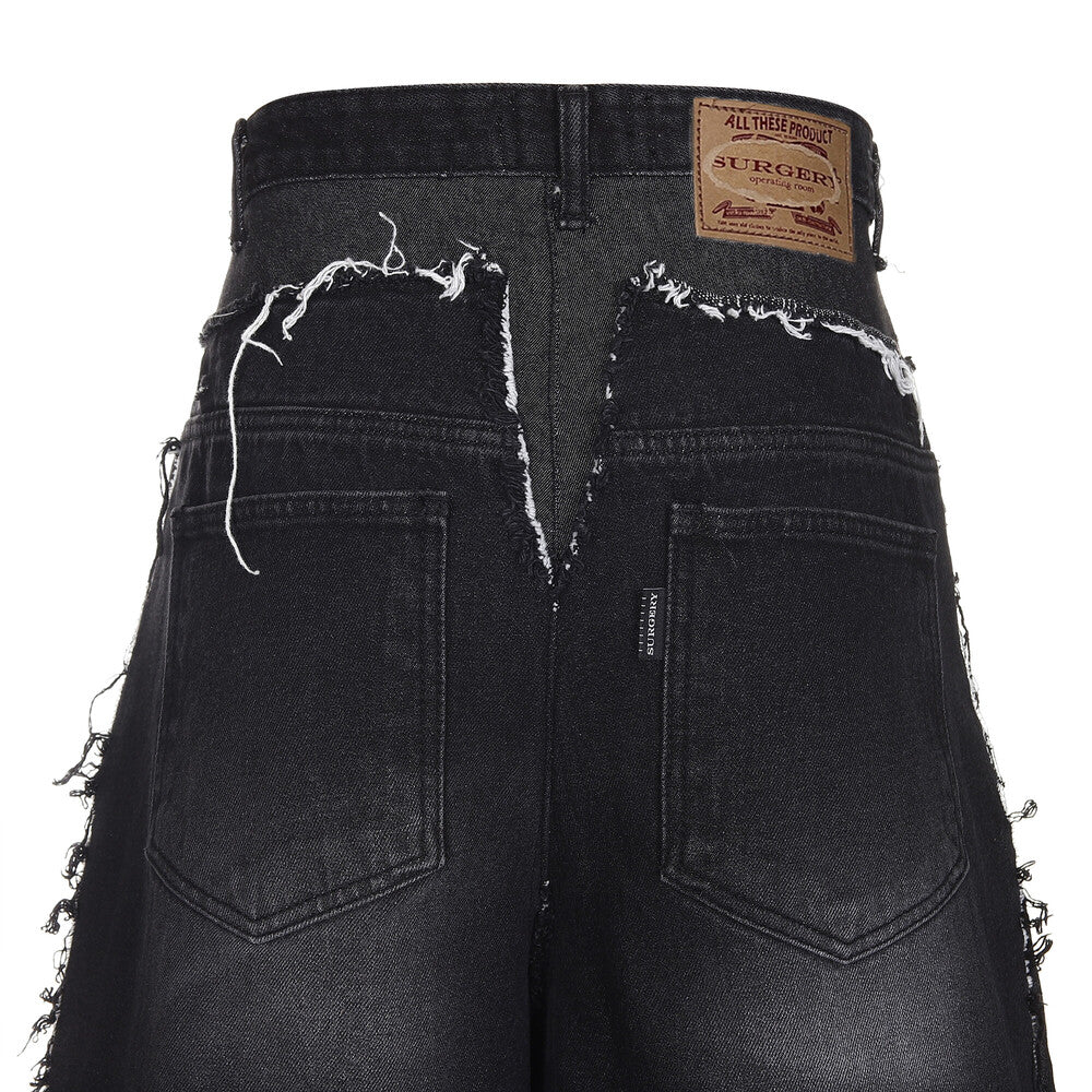Surgery - Remake Denim Bermuda Pants (Black Denim) product image 6 | TRAB K-Fashion Australia