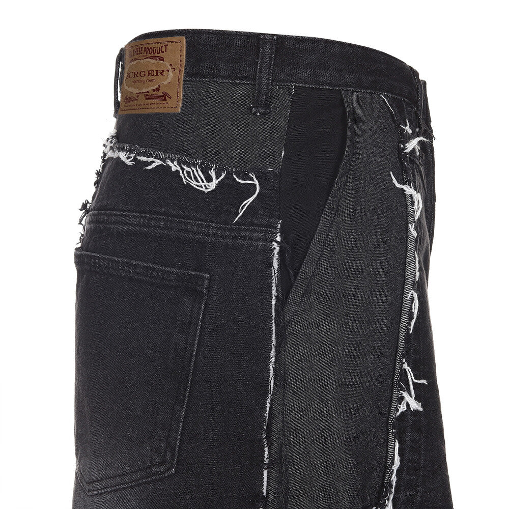 Surgery - Remake Denim Bermuda Pants (Black Denim) product image 7 | TRAB K-Fashion Australia