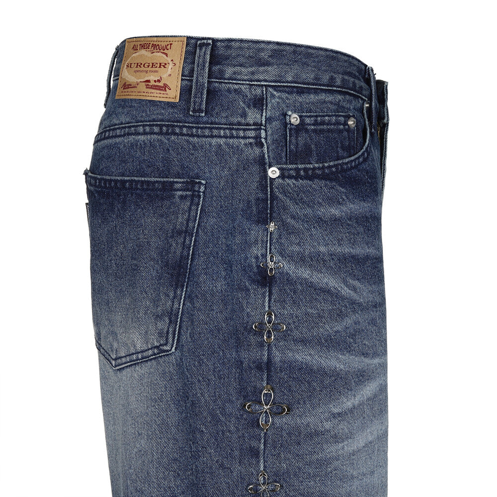 Surgery - Clover Line Denim Pants (Blue) product image 7 | TRAB K-Fashion Australia