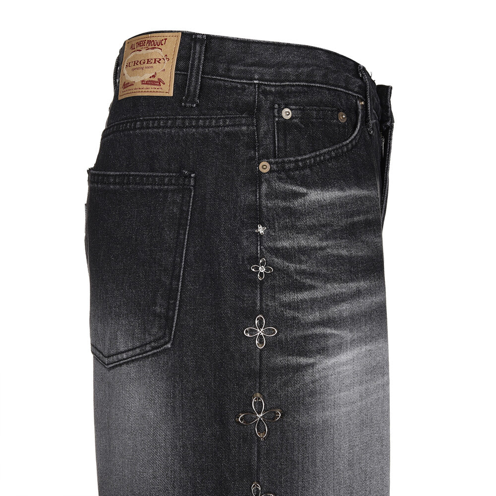 Surgery - Clover Line Denim Pants (Black) product image 6 | TRAB K-Fashion Australia