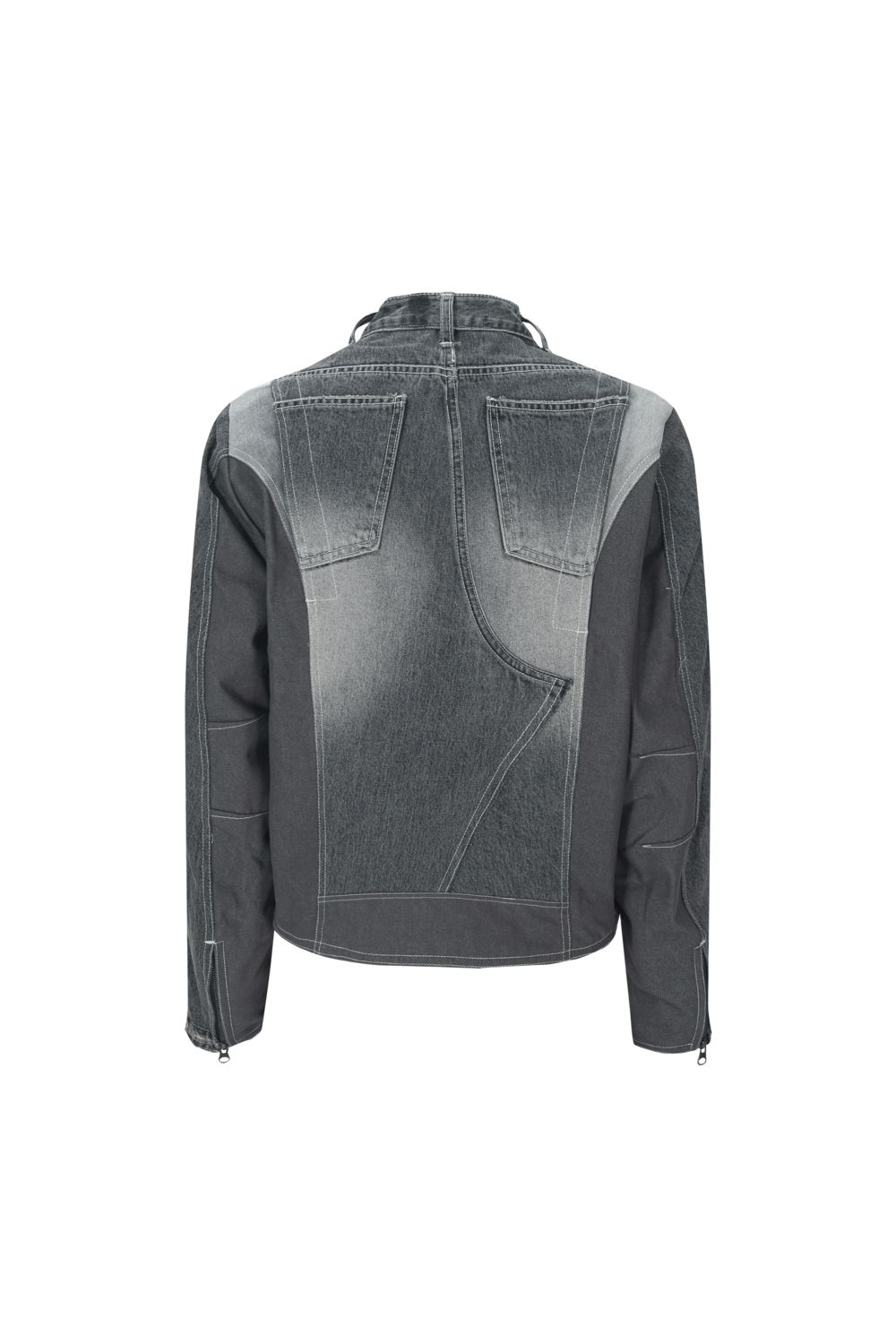 Surgery - Denim Biker Jacket (Grey) product image 2 | TRAB K-Fashion Australia
