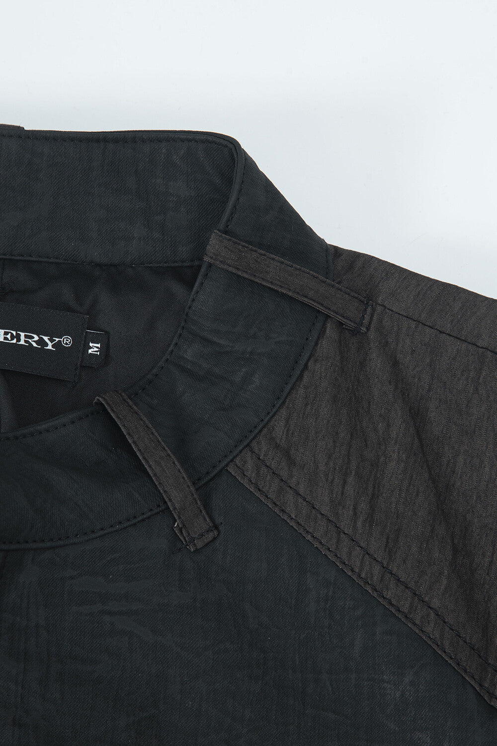 Surgery - Belt Ring Neck Leather Jacket Black / Brown (OC) product image 3 | TRAB K-Fashion Australia