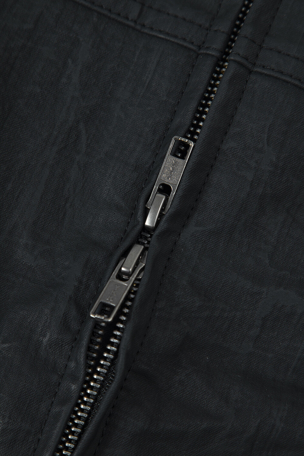 Surgery - Belt Ring Neck Leather Jacket Black / Brown (OC) product image 4 | TRAB K-Fashion Australia