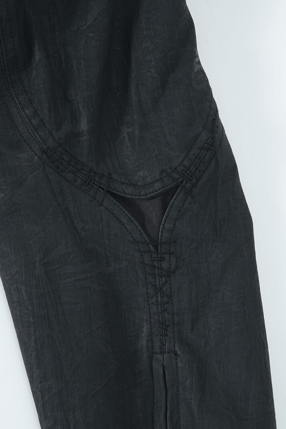 Surgery - Belt Ring Neck Leather Jacket Black / Brown (OC) product image 9 | TRAB K-Fashion Australia