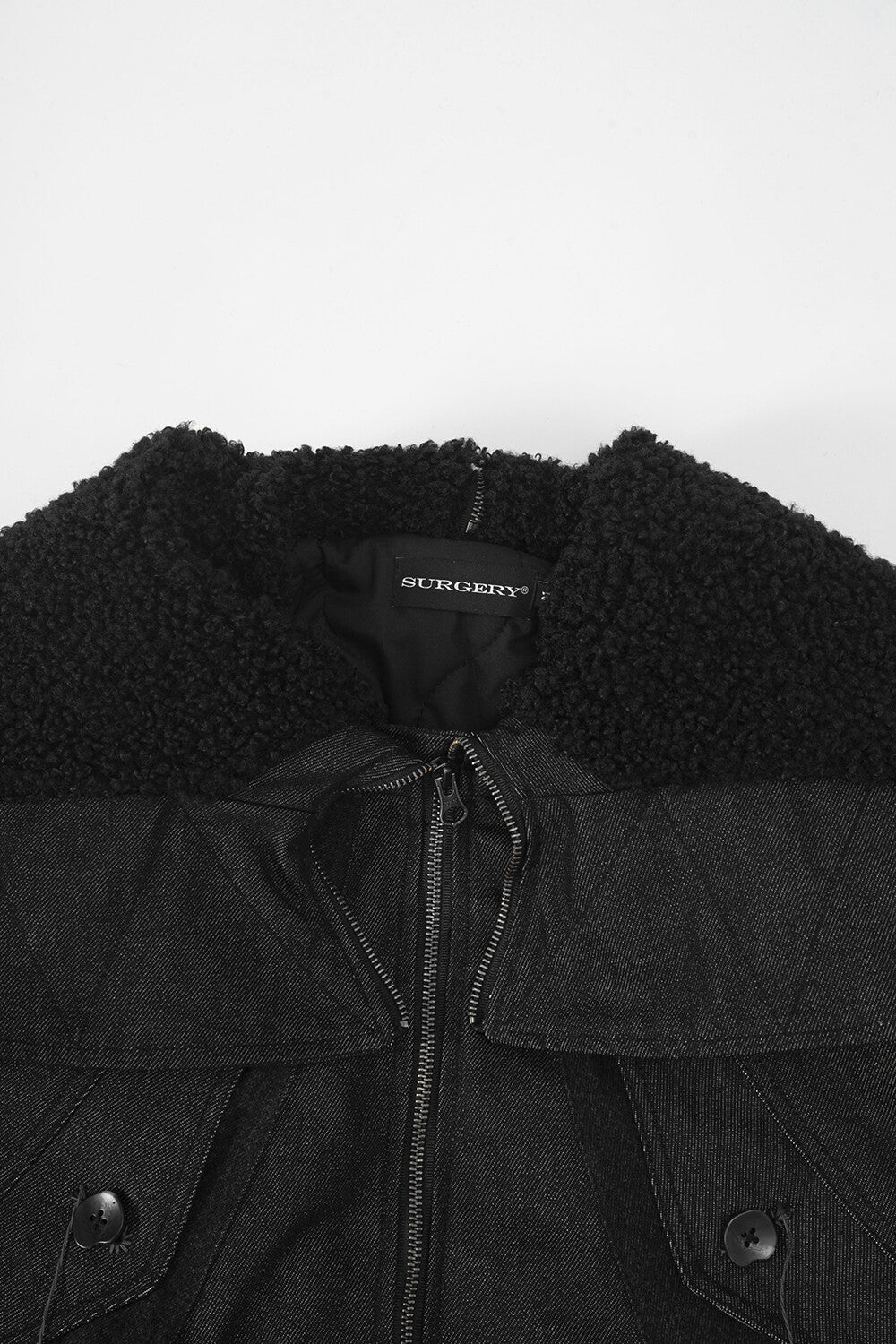 Surgery - Exo-shell Hood Denim Jacket (Black) product image 4 | TRAB K-Fashion Australia