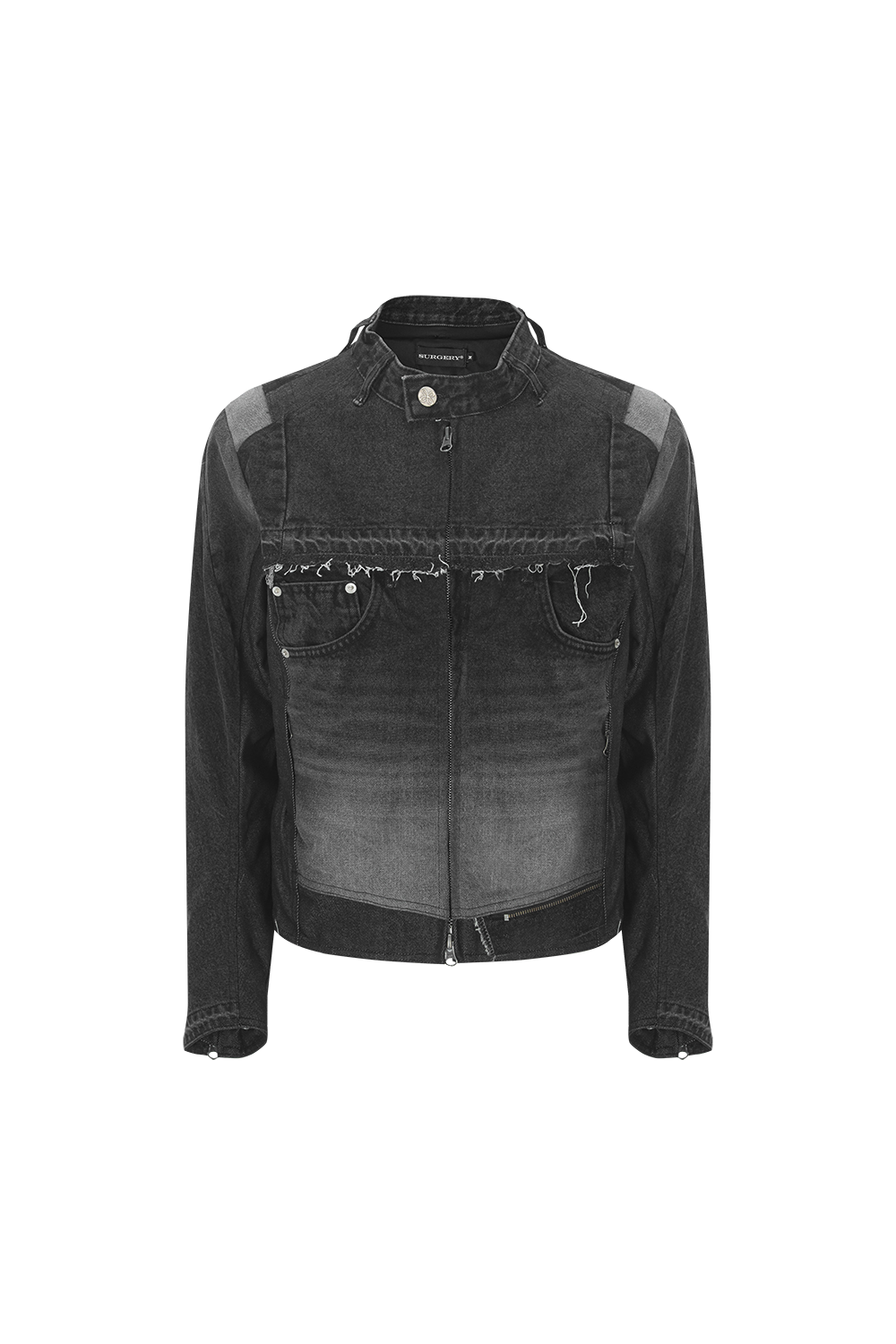 Surgery - Denim Biker Jacket (Black) product image 1 | TRAB K-Fashion Australia