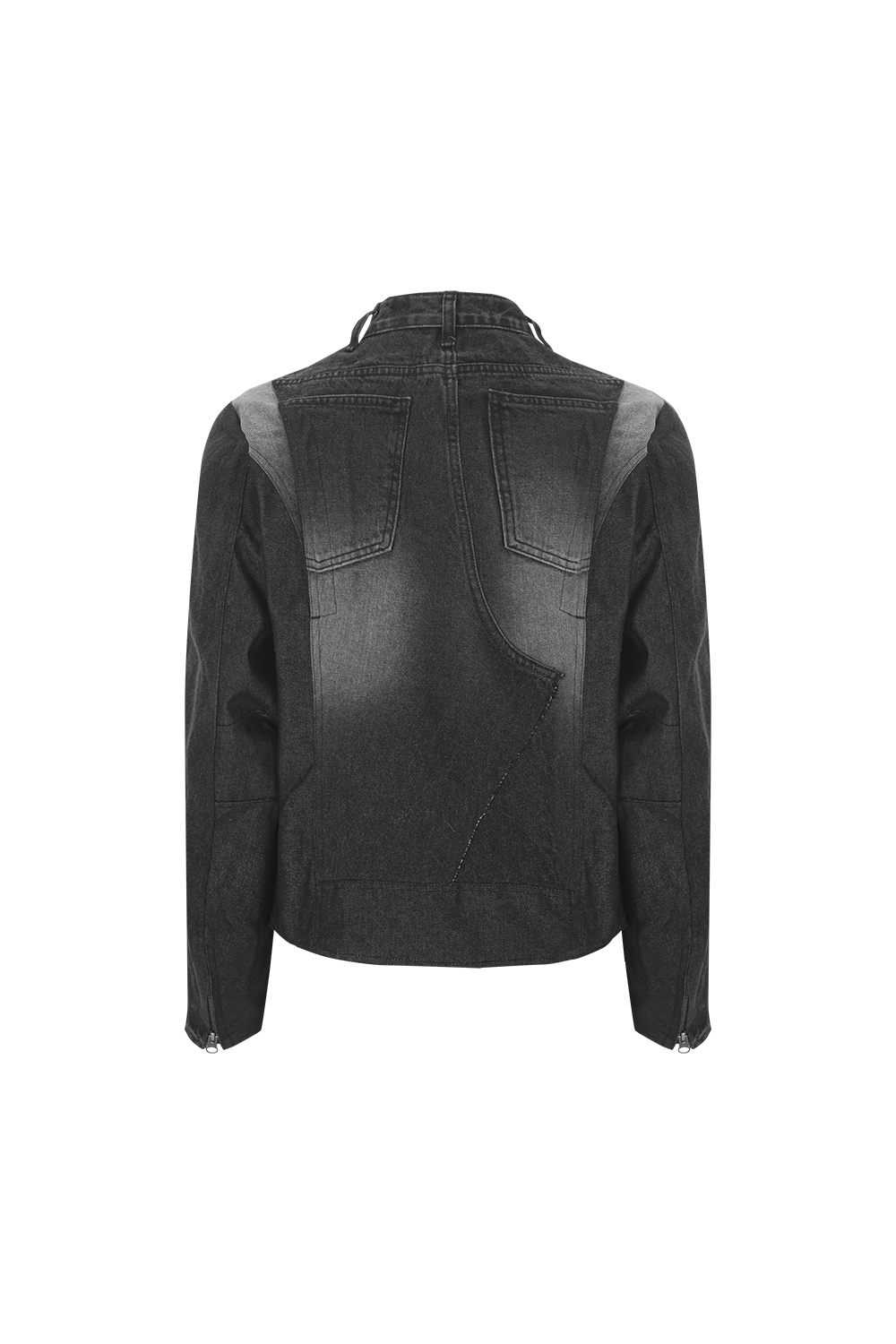 Surgery - Denim Biker Jacket (Black) product image 2 | TRAB K-Fashion Australia