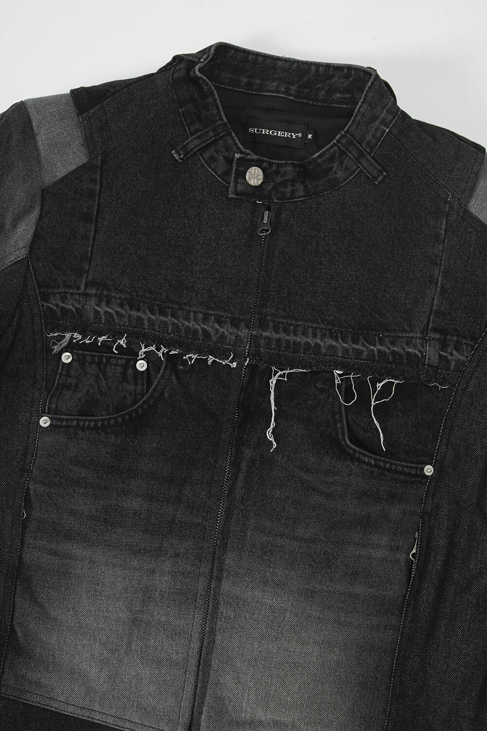 Surgery - Denim Biker Jacket (Black) product image 4 | TRAB K-Fashion Australia