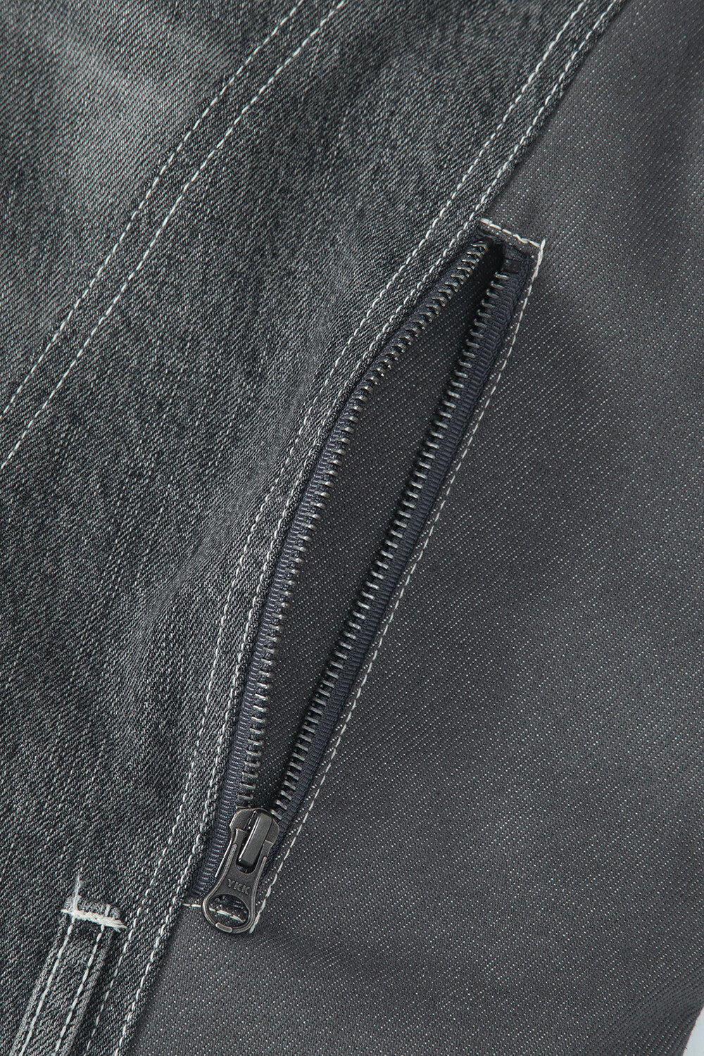 Surgery - Fur Trimming Denim Jacket (Grey) product image 6 | TRAB K-Fashion Australia