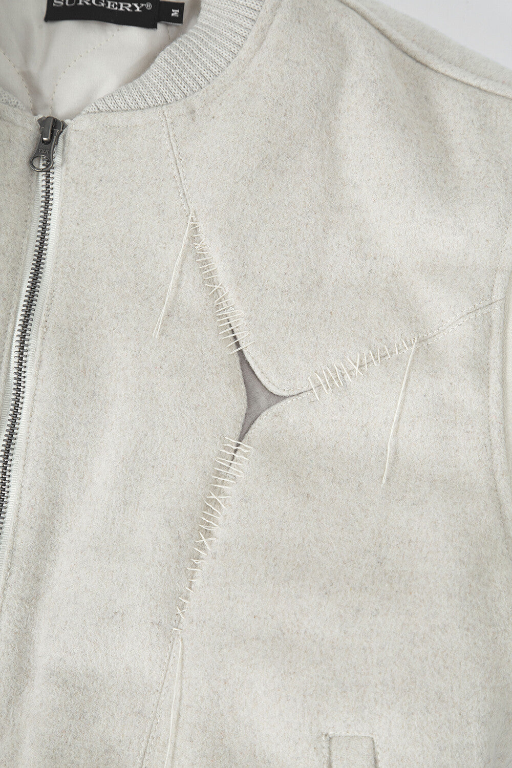 Surgery - Sutured Varsity Jacket (Ivory) product image 5 | TRAB K-Fashion Australia