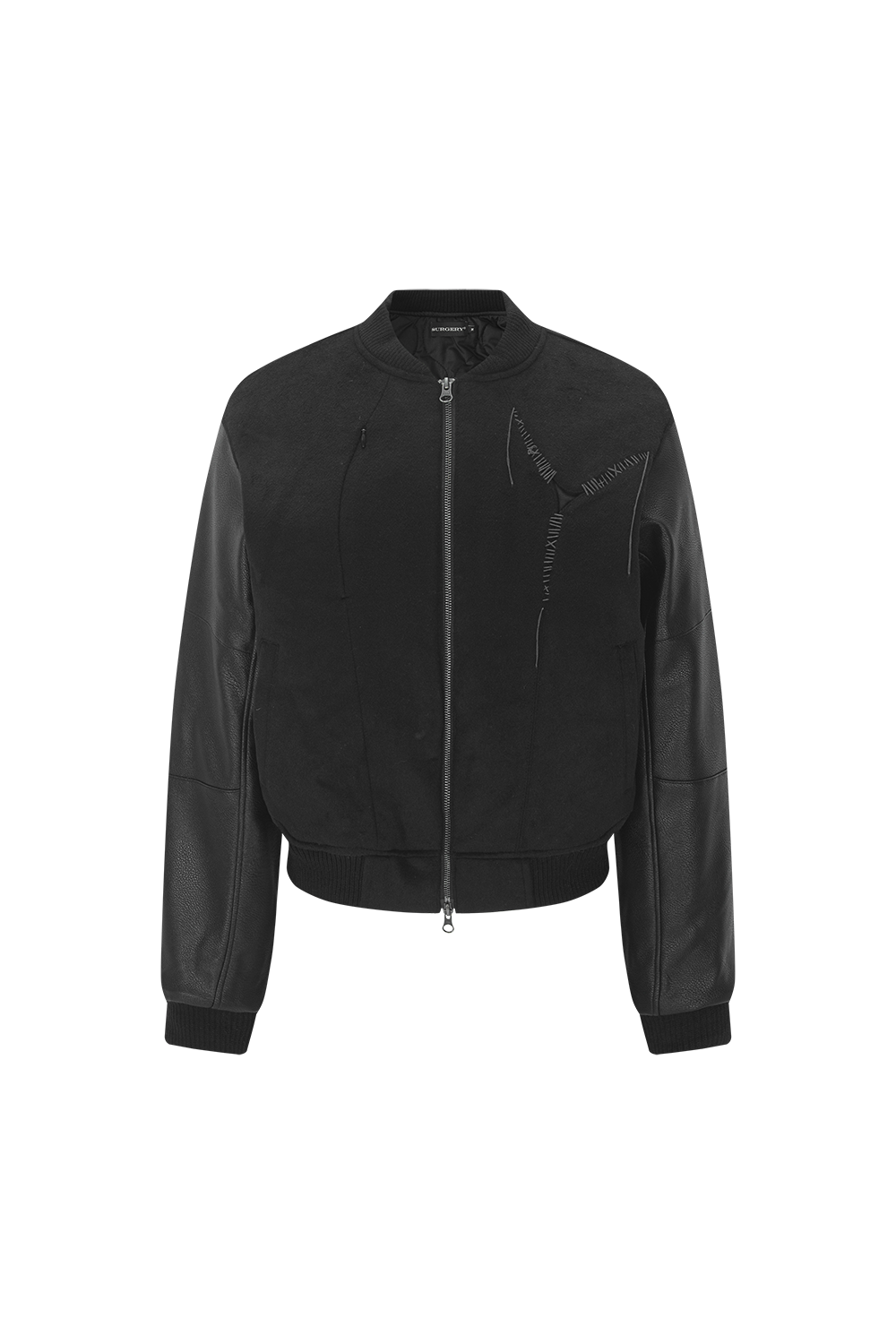 Surgery - Sutured Varsity Jacket (Black) product image 1 | TRAB K-Fashion Australia
