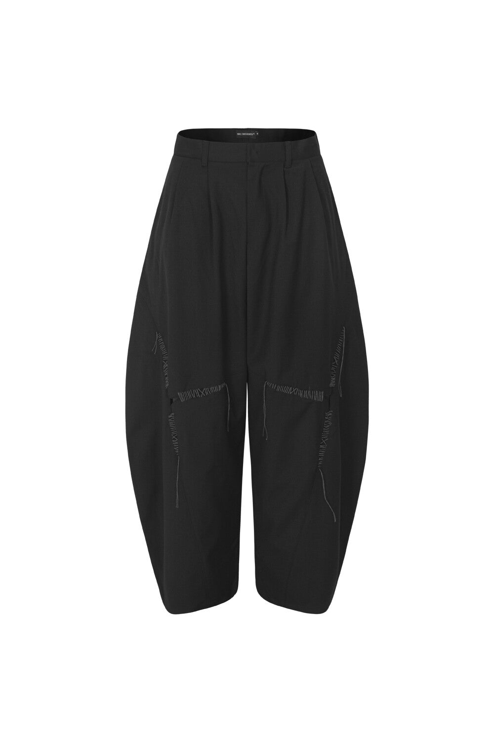 Surgery - Sutured Wide Balloon Trousers (Black) product image 1 | TRAB K-Fashion Australia