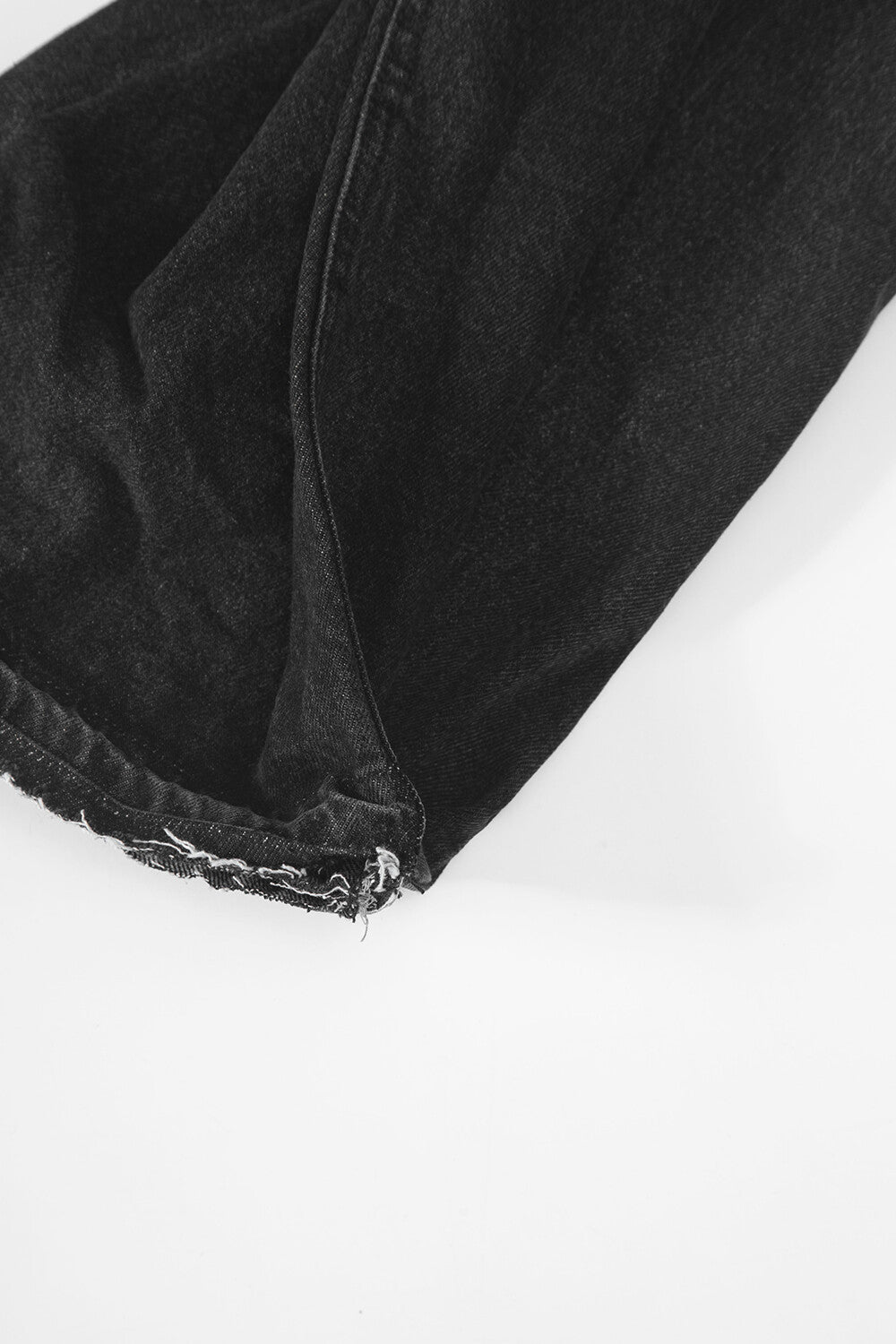 Surgery - Double Folding Over Wide Baggy Jeans (Black Denim) product image 7 | TRAB K-Fashion Australia