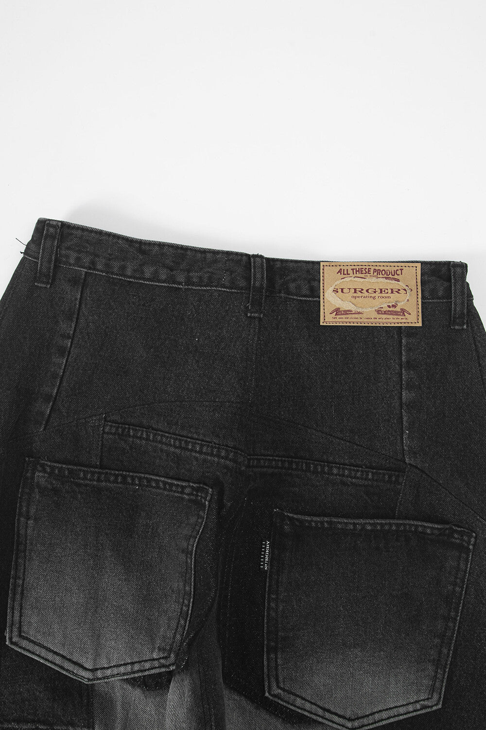 Surgery - Rebuild Denim Wide Pants (Black) product image 4 | TRAB K-Fashion Australia